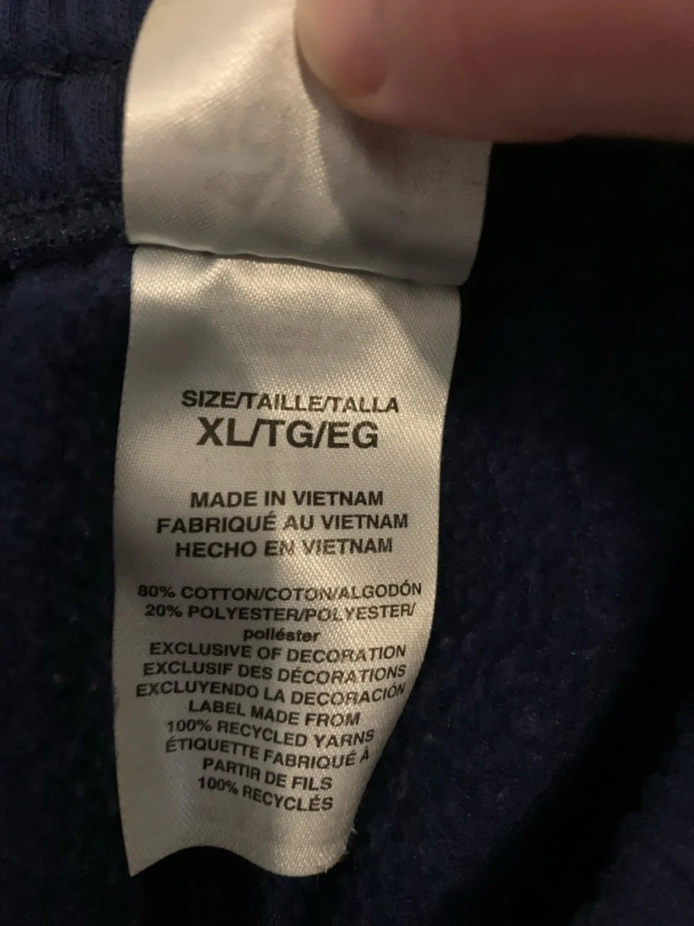adidas Navy Sweat Joggers with White Side Stripes - Picture 5 of 5